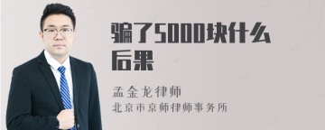 骗了5000块什么后果