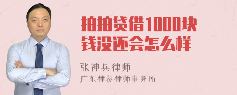 拍拍贷借1000块钱没还会怎么样