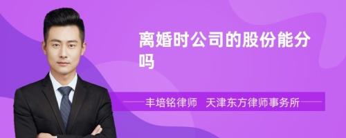 离婚时公司的股份能分吗