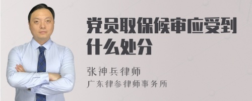 党员取保候审应受到什么处分