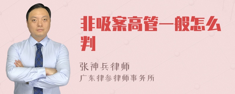 非吸案高管一般怎么判