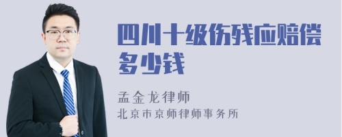 四川十级伤残应赔偿多少钱