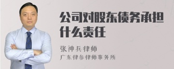 公司对股东债务承担什么责任