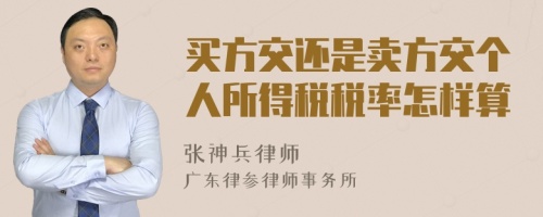 买方交还是卖方交个人所得税税率怎样算