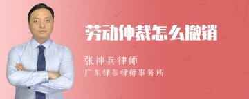 劳动仲裁怎么撤销