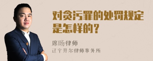 对贪污罪的处罚规定是怎样的？