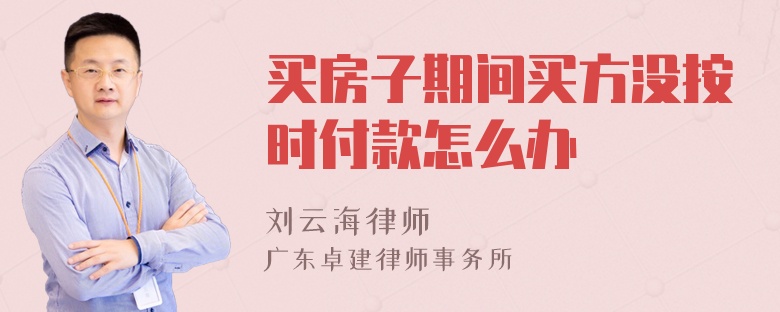 买房子期间买方没按时付款怎么办