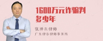 1600万元诈骗判多少年