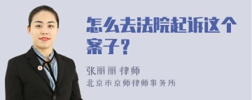 怎么去法院起诉这个案子？