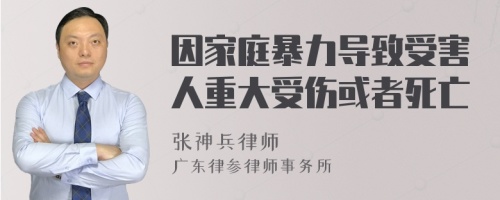 因家庭暴力导致受害人重大受伤或者死亡