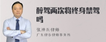 醉驾两次将终身禁驾吗