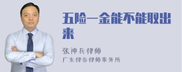 五险一金能不能取出来