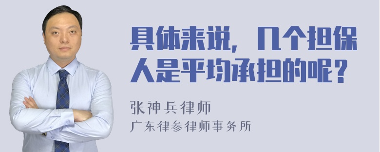 具体来说，几个担保人是平均承担的呢？