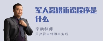 军人离婚诉讼程序是什么