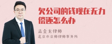 欠公司的钱现在无力偿还怎么办