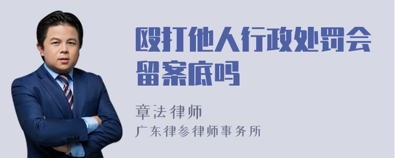 殴打他人行政处罚会留案底吗