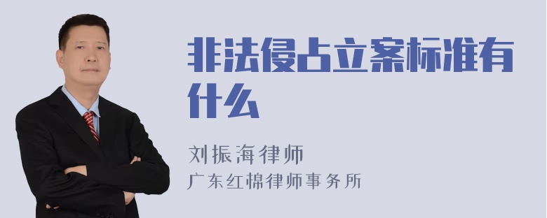 非法侵占立案标准有什么