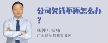 公司欠钱不还怎么办？