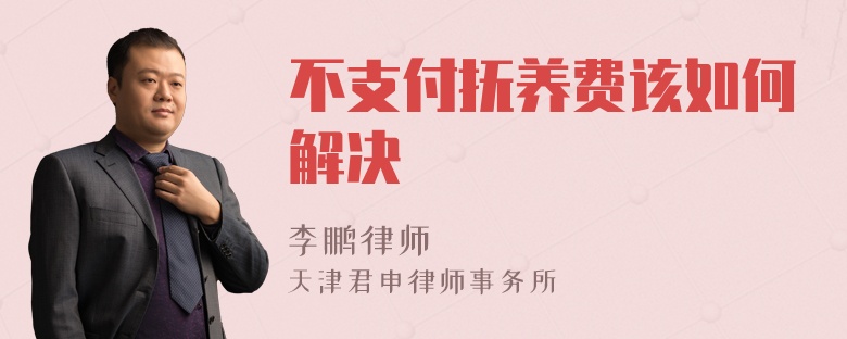 不支付抚养费该如何解决