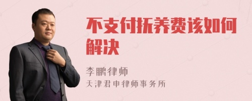 不支付抚养费该如何解决