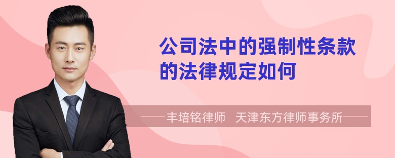 公司法中的强制性条款的法律规定如何