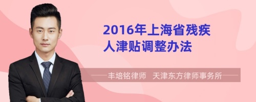 2016年上海省残疾人津贴调整办法