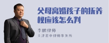 父母离婚孩子的抚养权应该怎么判