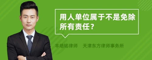 用人单位属于不是免除所有责任？