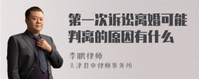 第一次诉讼离婚可能判离的原因有什么