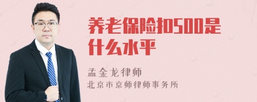 养老保险扣500是什么水平