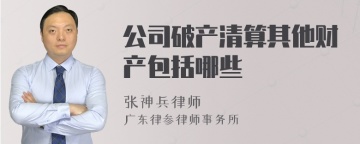 公司破产清算其他财产包括哪些