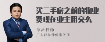 买二手房之前的物业费现在业主用交么