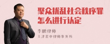 聚众扰乱社会秩序罪怎么进行认定