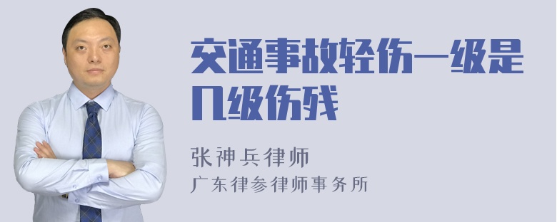 交通事故轻伤一级是几级伤残