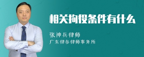 相关拘役条件有什么