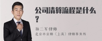 公司清算流程是什么？