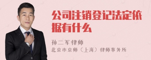 公司注销登记法定依据有什么