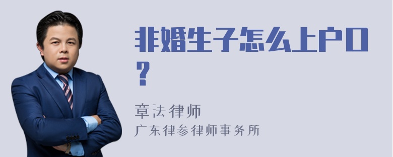 非婚生子怎么上户口？