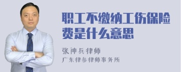 职工不缴纳工伤保险费是什么意思