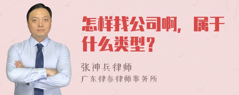 怎样找公司啊，属于什么类型？