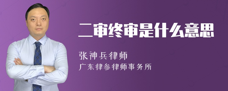 二审终审是什么意思