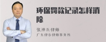 环保罚款记录怎样消除