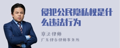 侵犯公民隐私权是什么违法行为