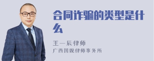 合同诈骗的类型是什么