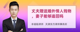 丈夫赠送婚外情人钱物，妻子能够追回吗