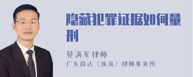 隐藏犯罪证据如何量刑