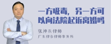 一方吸毒，另一方可以向法院起诉离婚吗