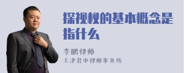 探视权的基本概念是指什么