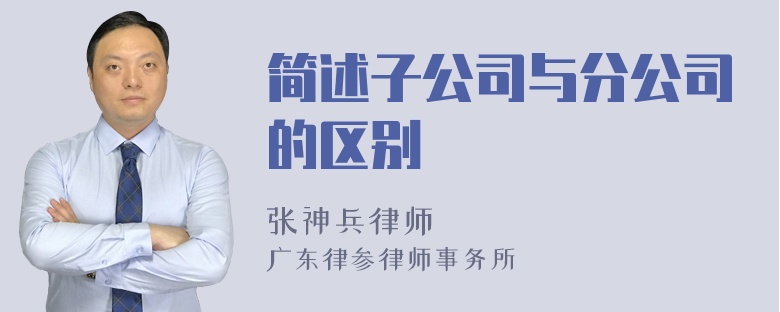 简述子公司与分公司的区别