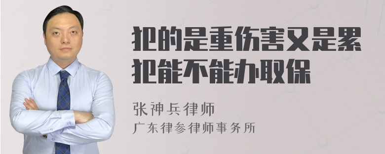 犯的是重伤害又是累犯能不能办取保